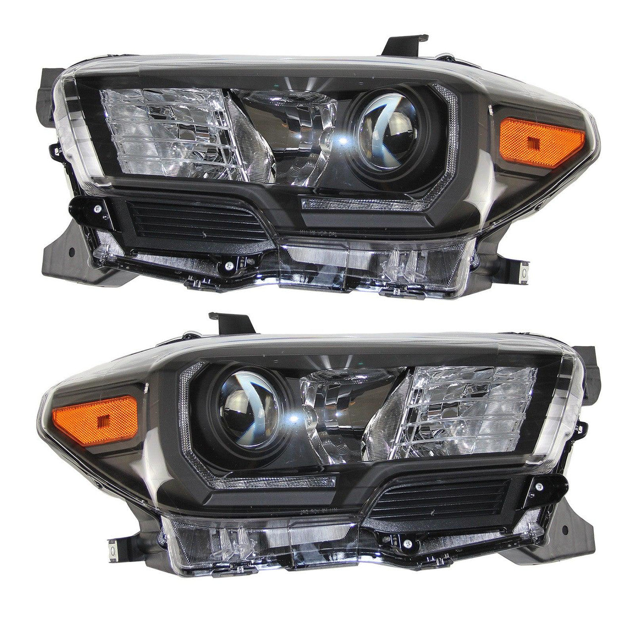 Led DRL Black Projector Headlights for 2016–2023 Toyota Tacoma
