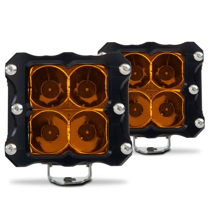 Heretic Studio 6 Series Quattro Amber 3 Inch Light Pods (Pair)