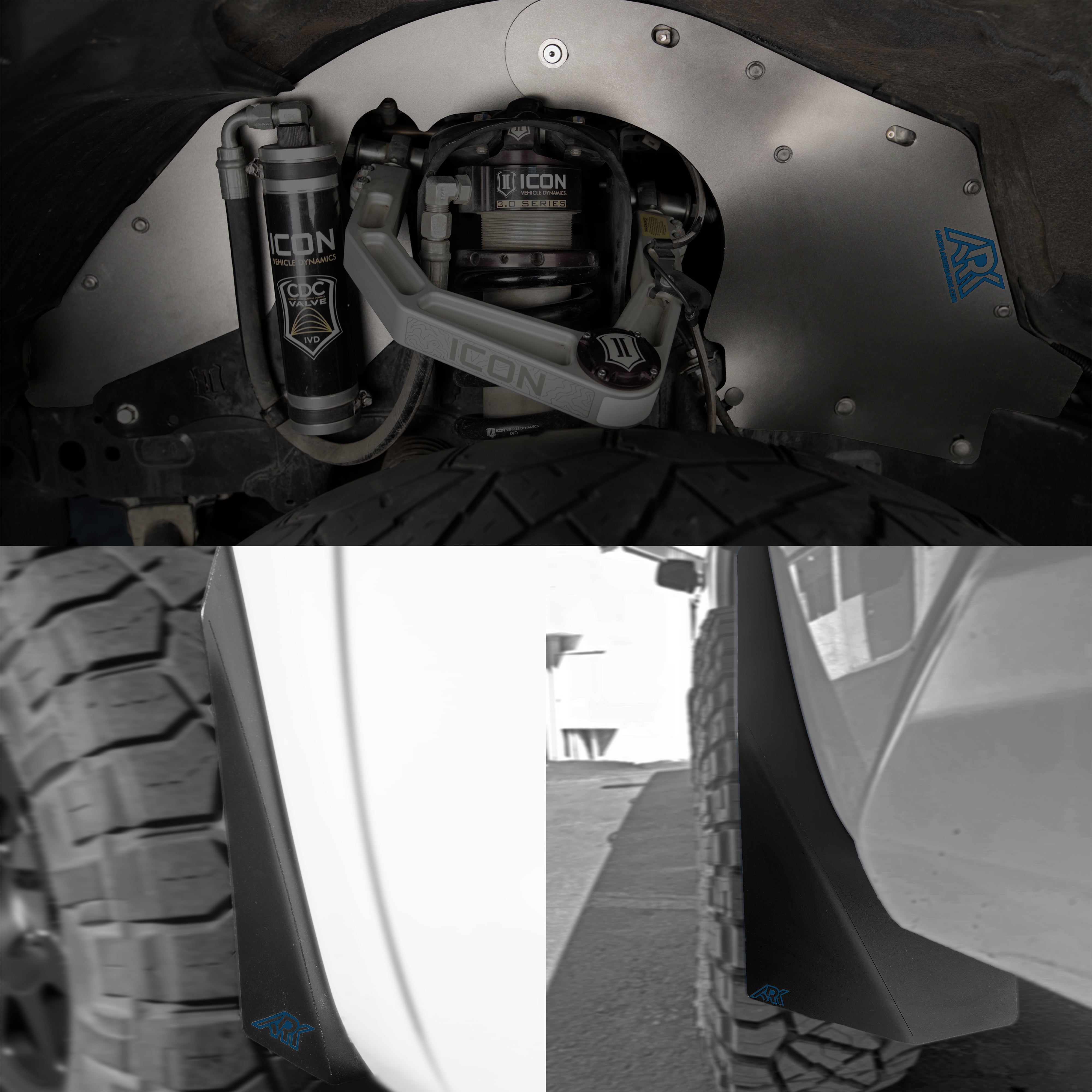 Ark Splash Guards TriXpoly Splash Guards & Mudflap Micros for 2007–2021 Toyota Tundra