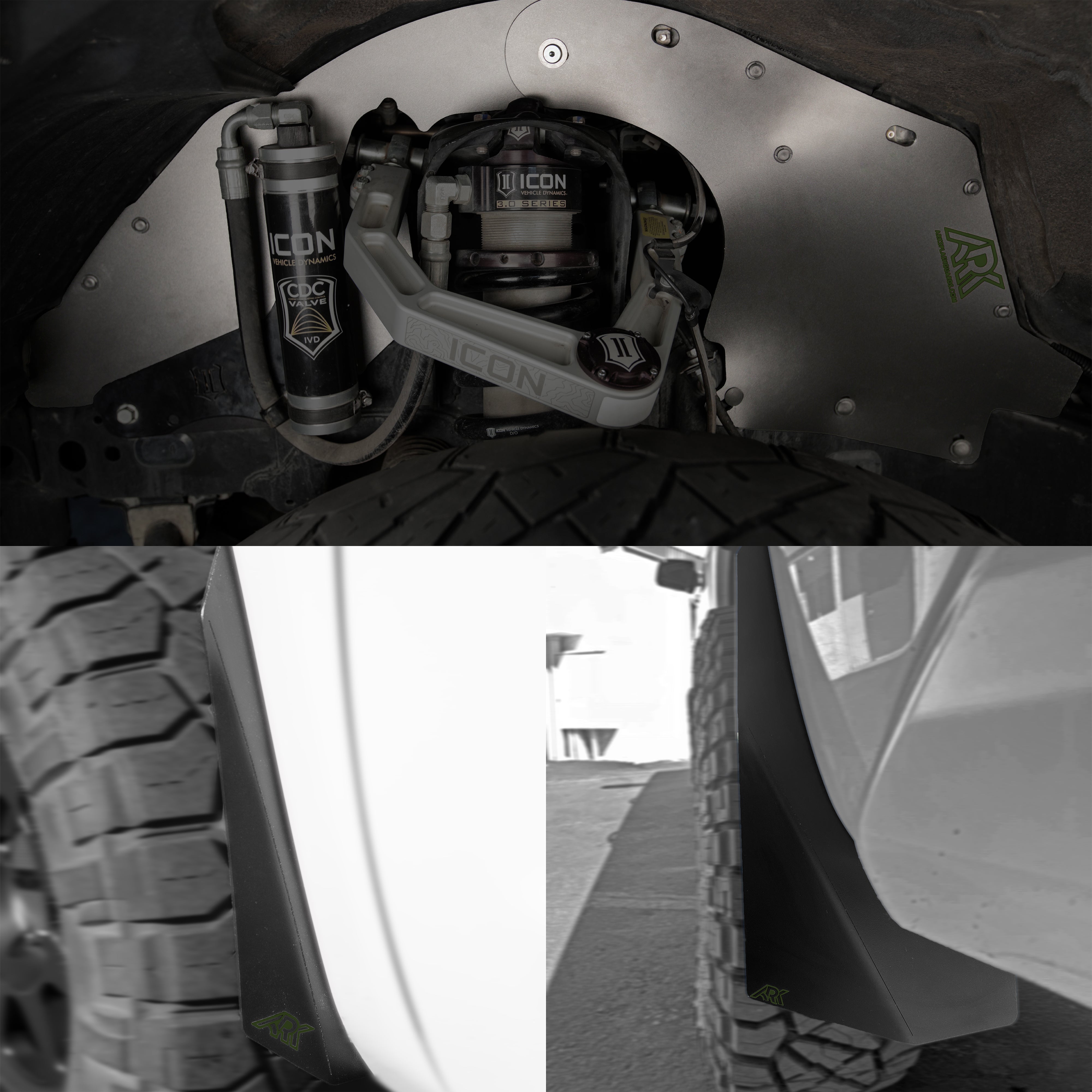 Ark Splash Guards TriXpoly Splash Guards & Mudflap Micros for 2007–2021 Toyota Tundra