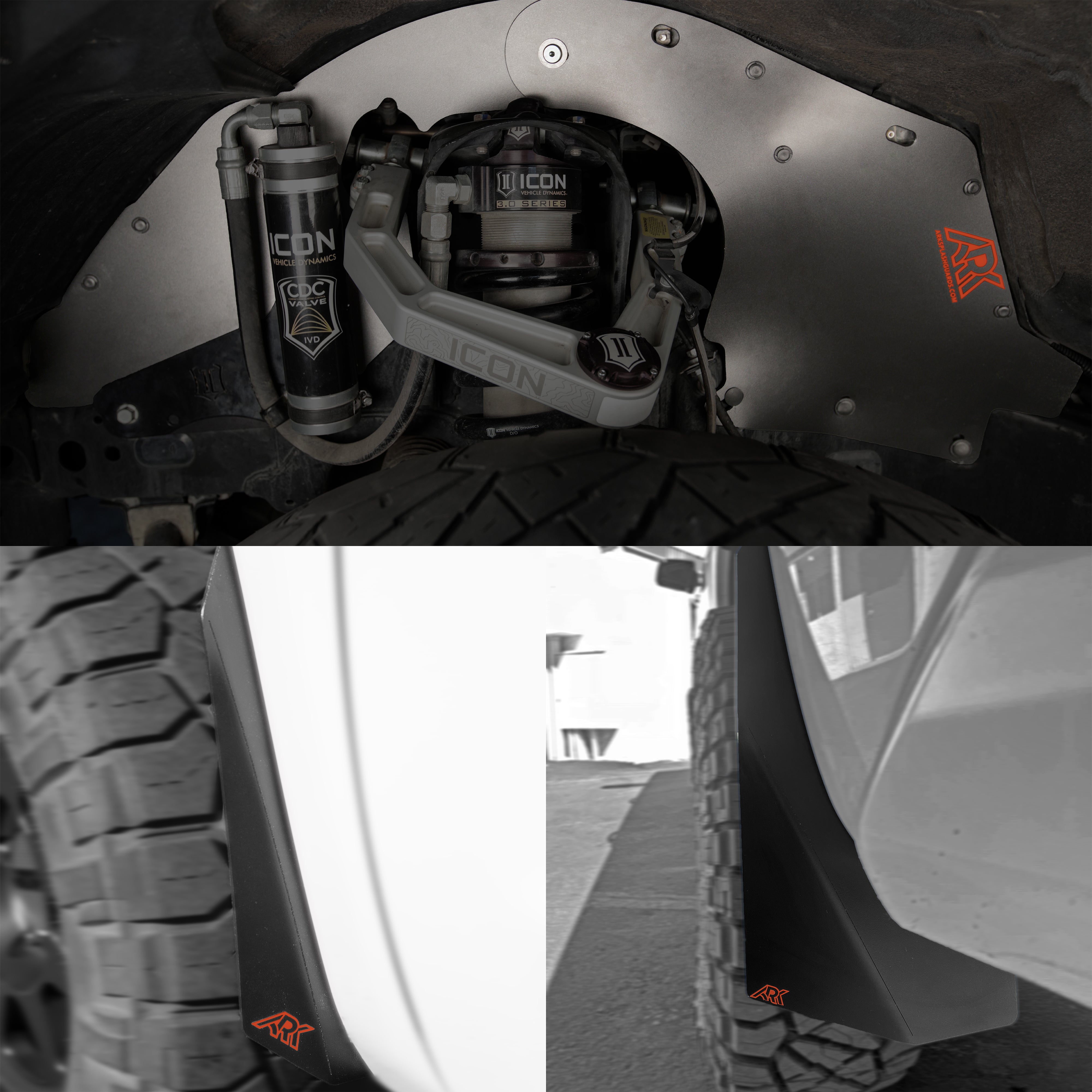 Ark Splash Guards TriXpoly Splash Guards & Mudflap Micros for 2007–2021 Toyota Tundra