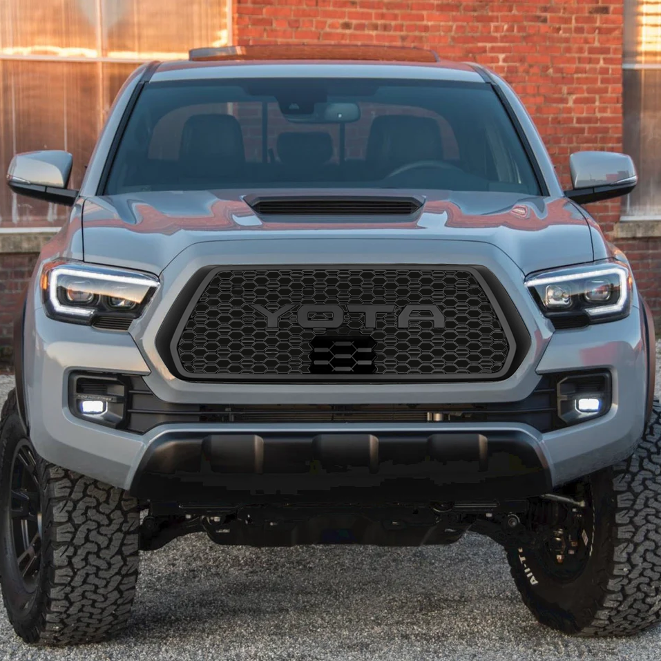 Honeycomb Toyota Grille with Raptor Lights for 2016–2023 Toyota Tacoma