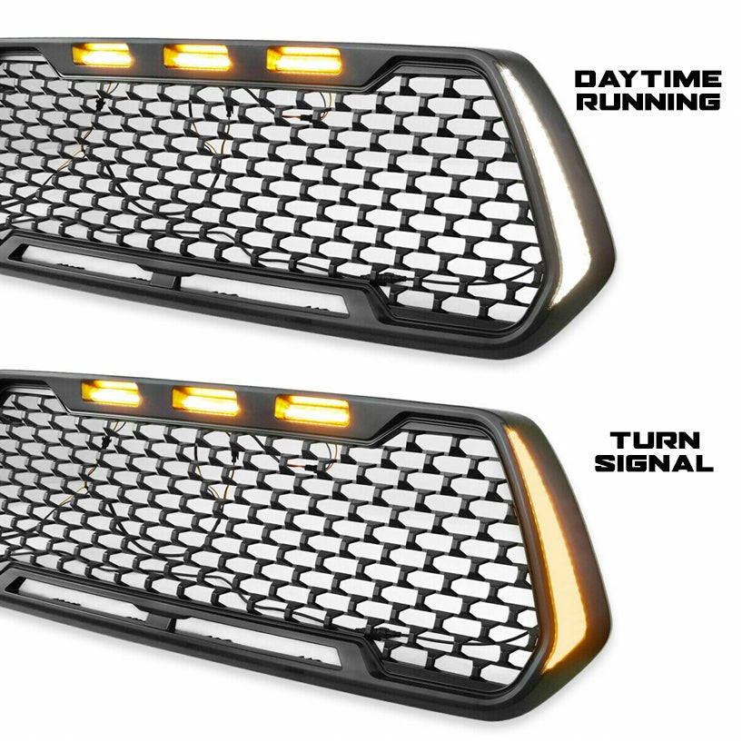 Honeycomb Mesh Grille + Led DRL & Signal Lights for 2016–2023 Tacoma (Non Sensor Trucks)