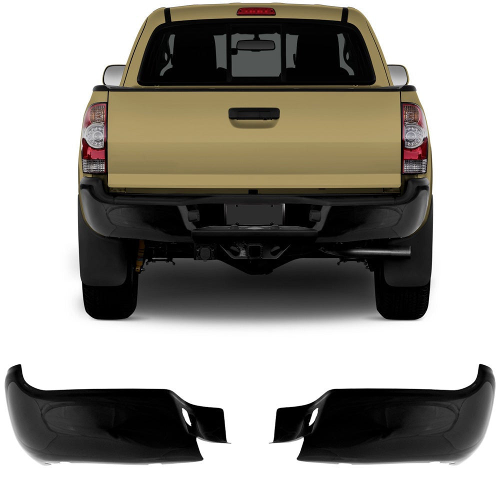 Rear Bumpershellz™ for Chrome Delete Truck Bumper Caps for 2005–2015 Toyota Tacoma