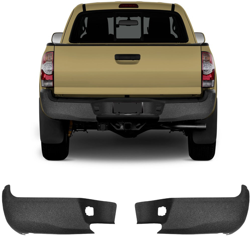 Rear Bumpershellz™ for Chrome Delete Truck Bumper Caps for 2005–2015 Toyota Tacoma