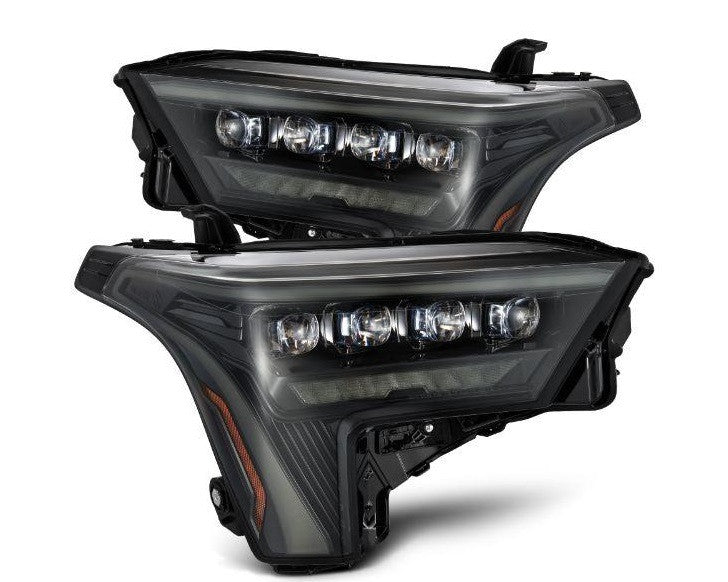 NOVA Series Projector Headlights Alpha Black with White DRL Alpharex for 2022–2023 Toyota Tundra
