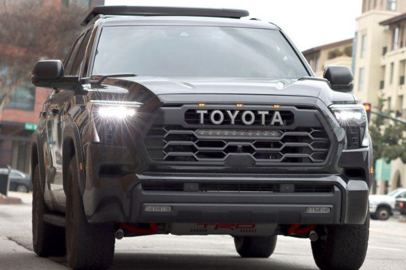 NOVA Series Projector Headlights Alpha Black with White DRL Alpharex for 2022–2023 Toyota Tundra