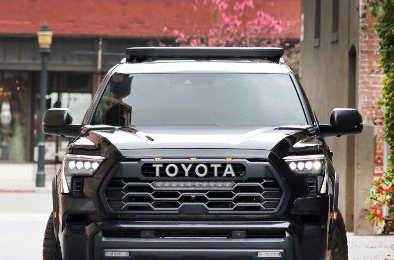 NOVA Series Projector Headlights Alpha Black with White DRL Alpharex for 2022–2023 Toyota Tundra