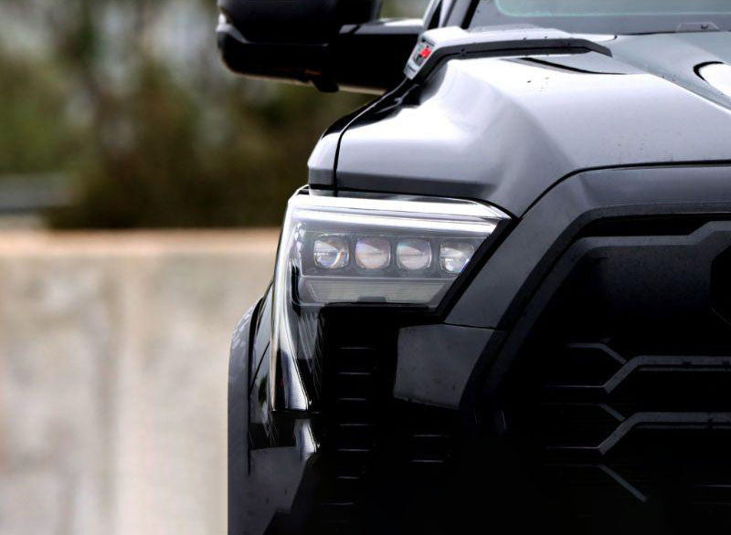 NOVA Series Projector Headlights Black with Amber DRL Alpharex for 2022–2023 Toyota Tundra