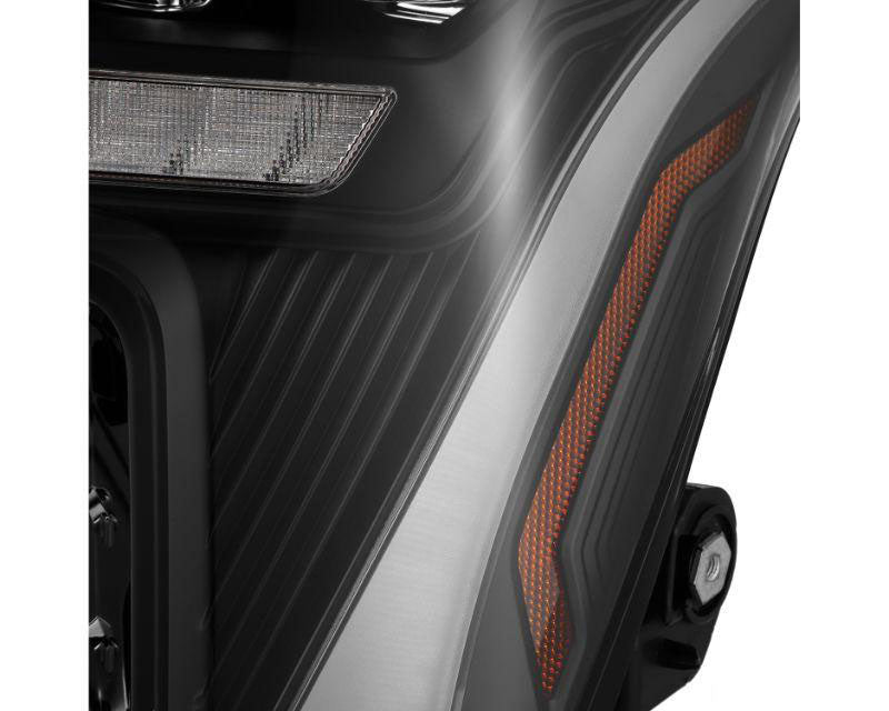 NOVA Series Projector Headlights Black with Amber DRL Alpharex for 2022–2023 Toyota Tundra