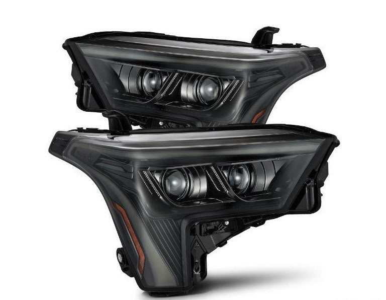LUXX Series Projector Headlights Alpha Black with White DRL Alpharex for 2022–2023 Toyota Tundra