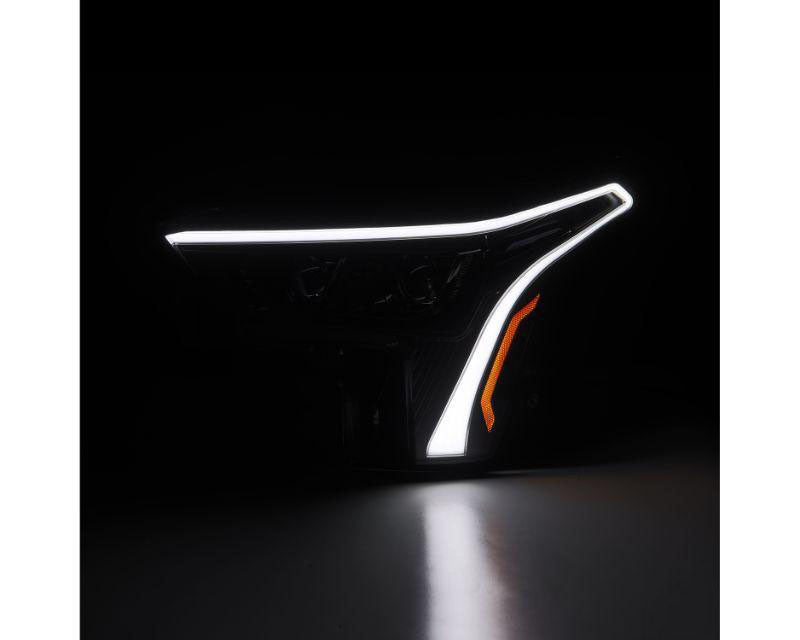 LUXX Series Projector Headlights Alpha Black with Amber DRL Alpharex for 2022–2023 Toyota Tundra