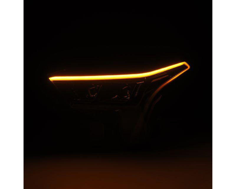 LUXX Series Projector Headlights Alpha Black with Amber DRL Alpharex for 2022–2023 Toyota Tundra