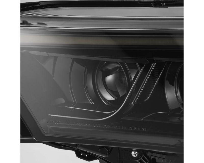 LUXX Series Projector Headlights Alpha Black with Amber DRL Alpharex for 2022–2023 Toyota Tundra