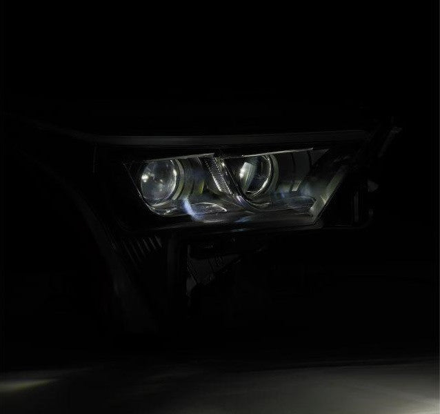 LUXX Series Projector Headlights Black with Amber DRL Alpharex for 2022–2023 Toyota Tundra