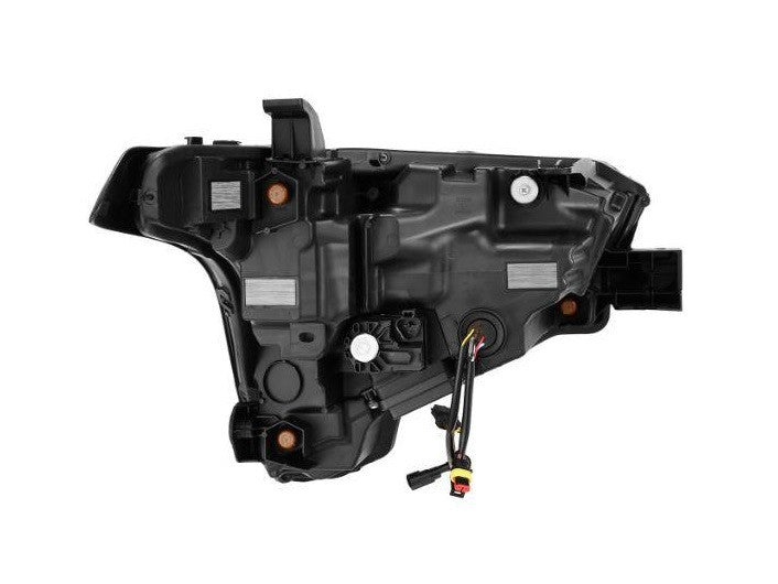 LUXX Series Projector Headlights Black with Amber DRL Alpharex for 2022–2023 Toyota Tundra