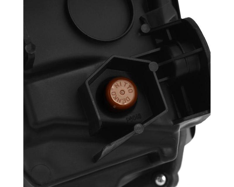 LUXX Series Projector Headlights Black with Amber DRL Alpharex for 2022–2023 Toyota Tundra