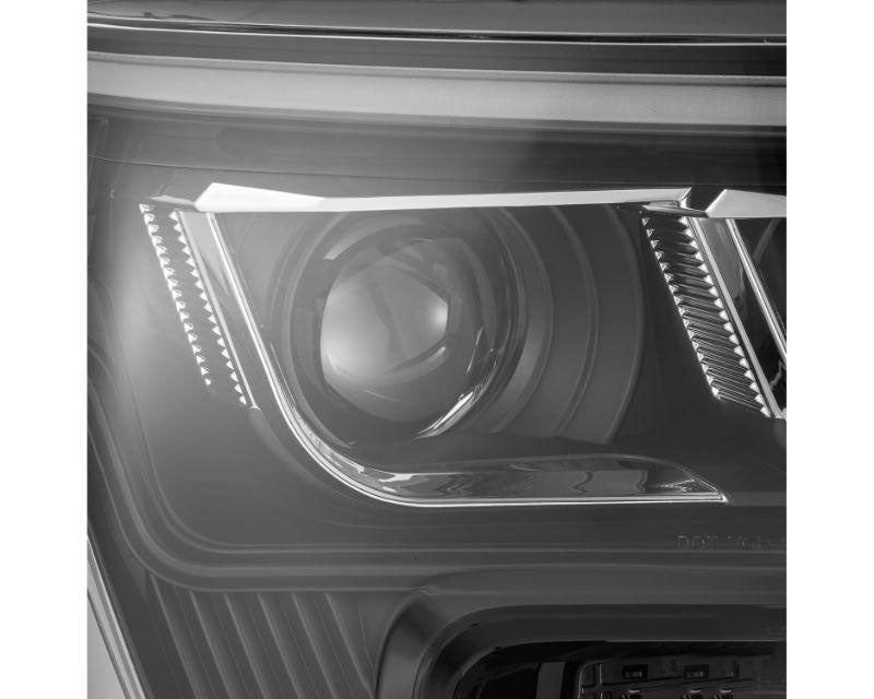 LUXX Series Projector Headlights Black with White DRL Alpharex for 2022–2023 Toyota Tundra