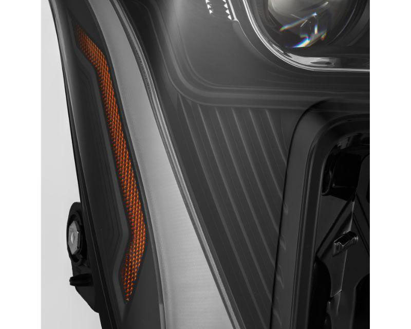 LUXX Series Projector Headlights Black with Amber DRL Alpharex for 2022–2023 Toyota Tundra
