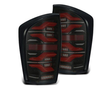 LUXX-series Led Tail Lights Black Red Alpharex for 2016–2021 Toyota Tacoma