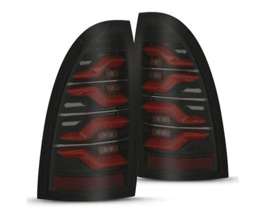 LUXX-series Led Tail Lights Black Red Alpharex for 2005–2015 Toyota Tacoma