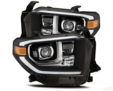 LUXX Led Projector Head Lights Black Alpharex for 2014–2020 Toyota Tundra