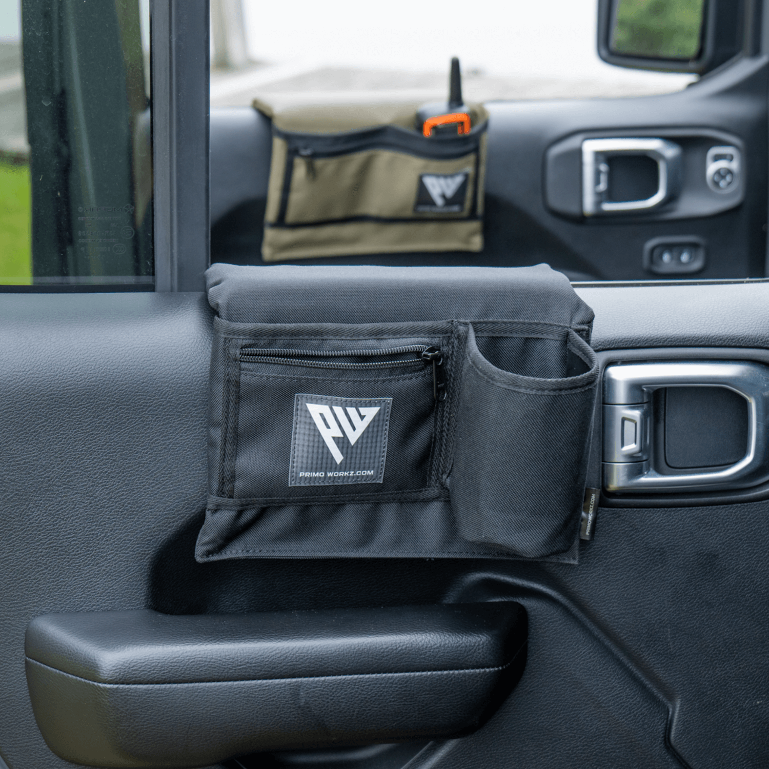 Armrest - with Cupholder - Black Canvas - Driver Side