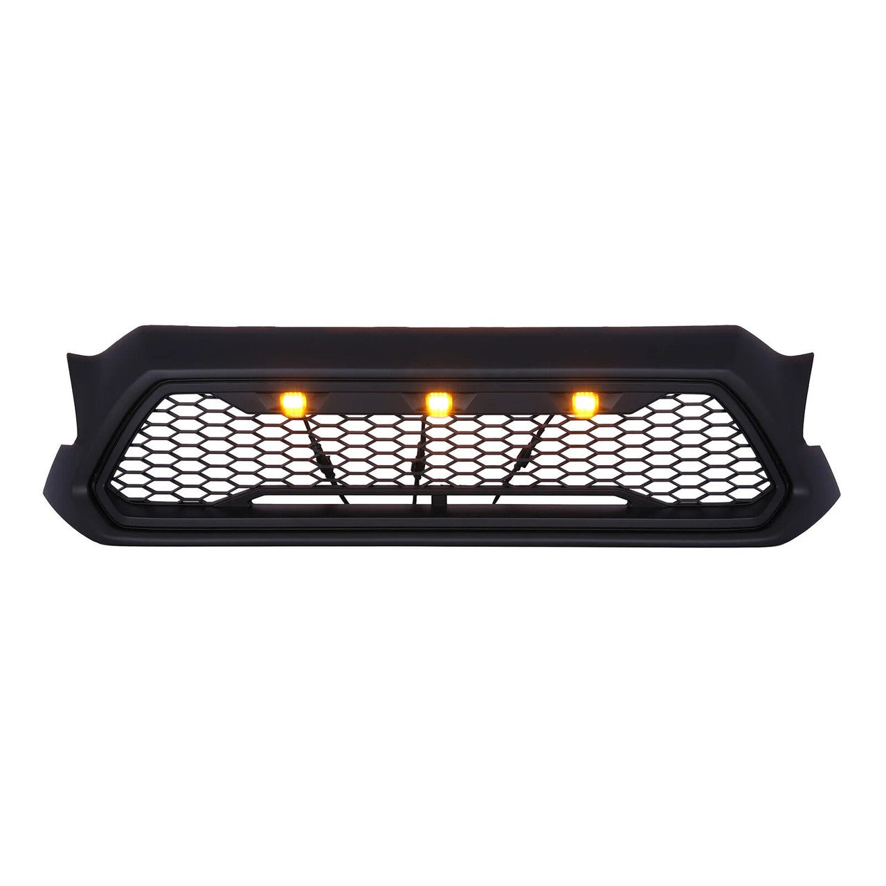 HONEYCOMB MESH GRILLE WITH AMBER LED LIGHTS