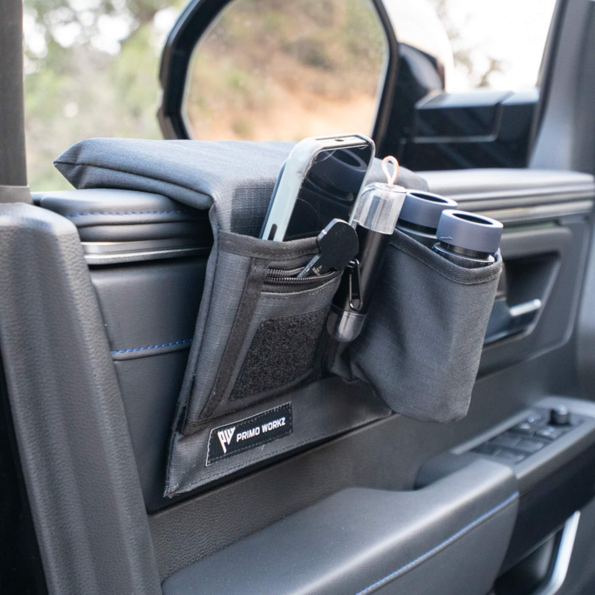Armrest - with Cupholder - Black Canvas - Driver Side