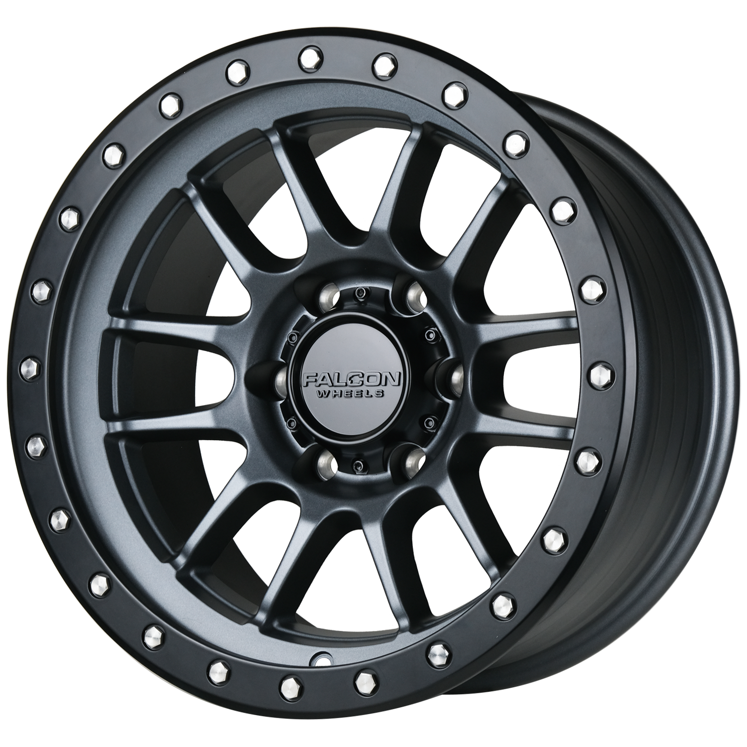 Falcon Wheels T7 - Matte Gunmetal 17x9