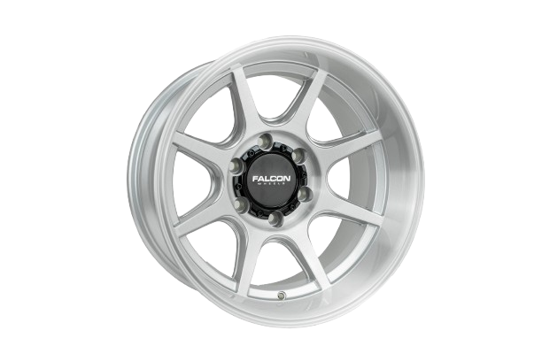 T8 "Seeker"- Silver Brush Face 17x9