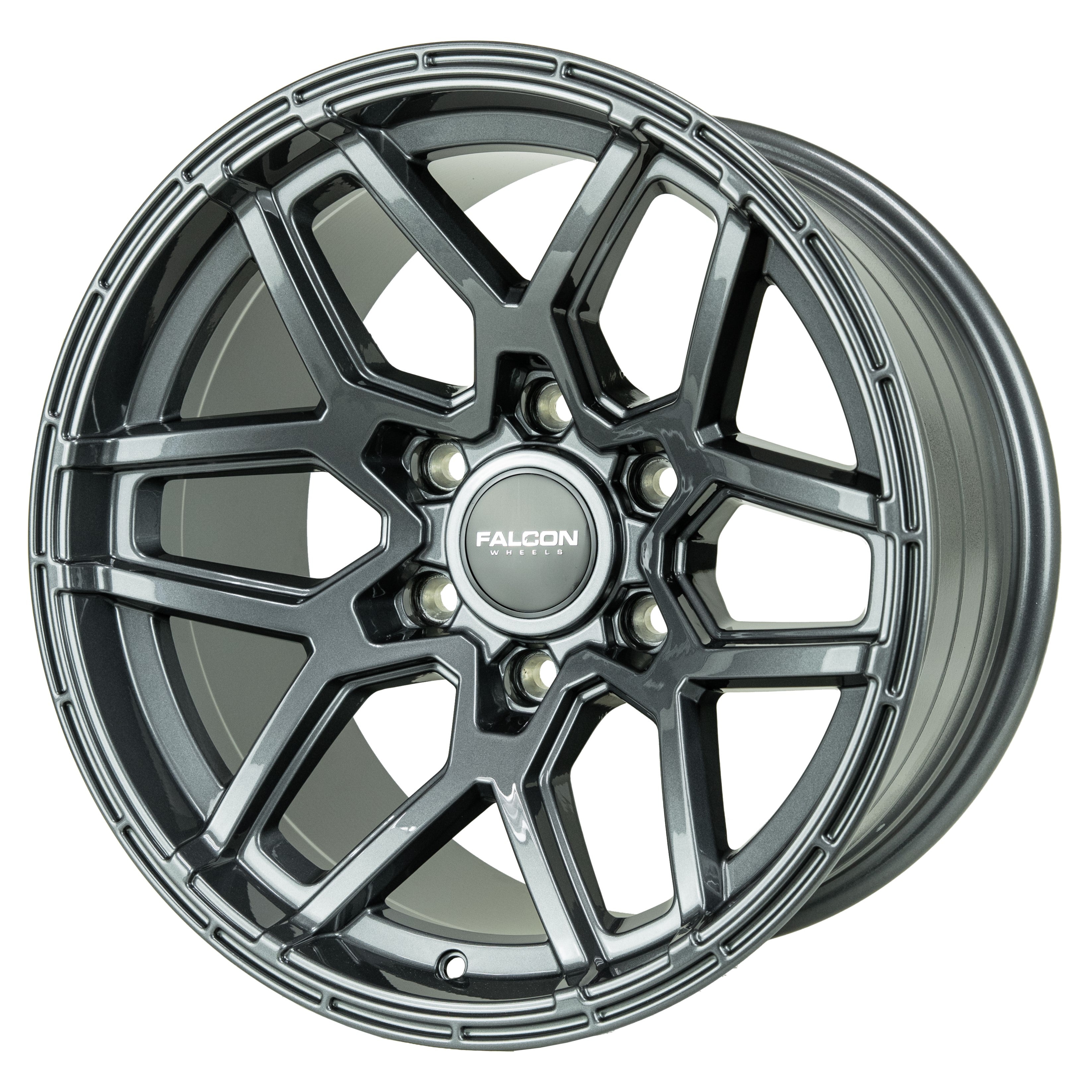 Falcon Wheels T9 Atlas -gloss Gunmetal 17x9
