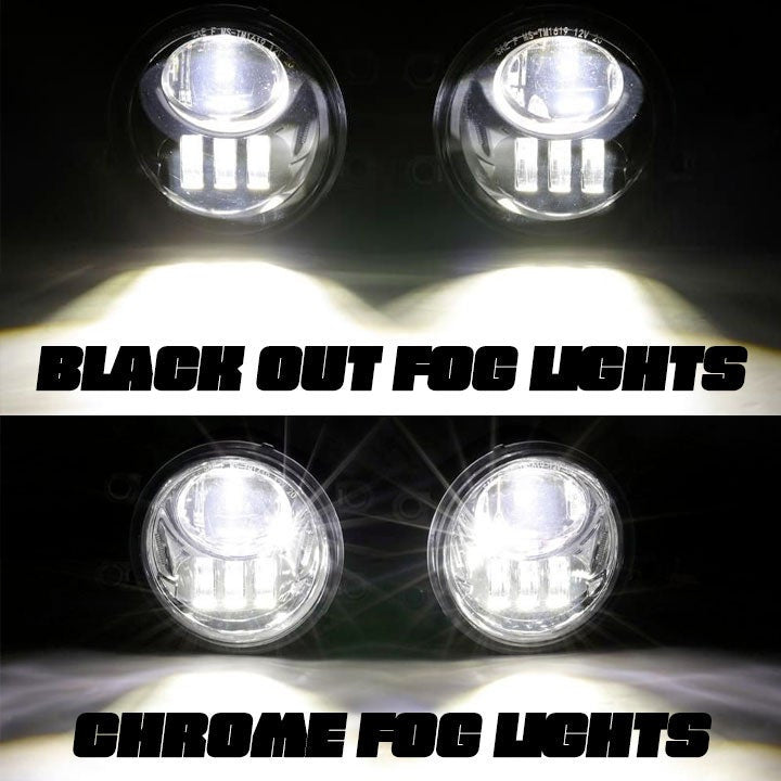Auxbeam Fog Lamp Replacement Chrome / Black Out for 2016–2013 Toyota Tacoma