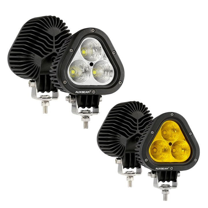 Auxbeam 4 Inch Combo Beam Triangle Led Pods (Yellow/White)