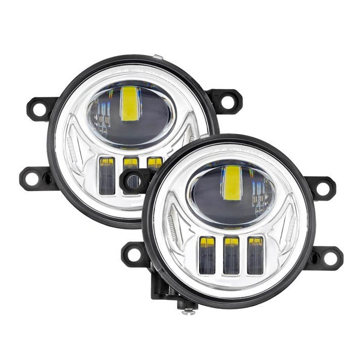 Auxbeam Fog Lamp Replacement Chrome / Black Out for 2016–2013 Toyota Tacoma