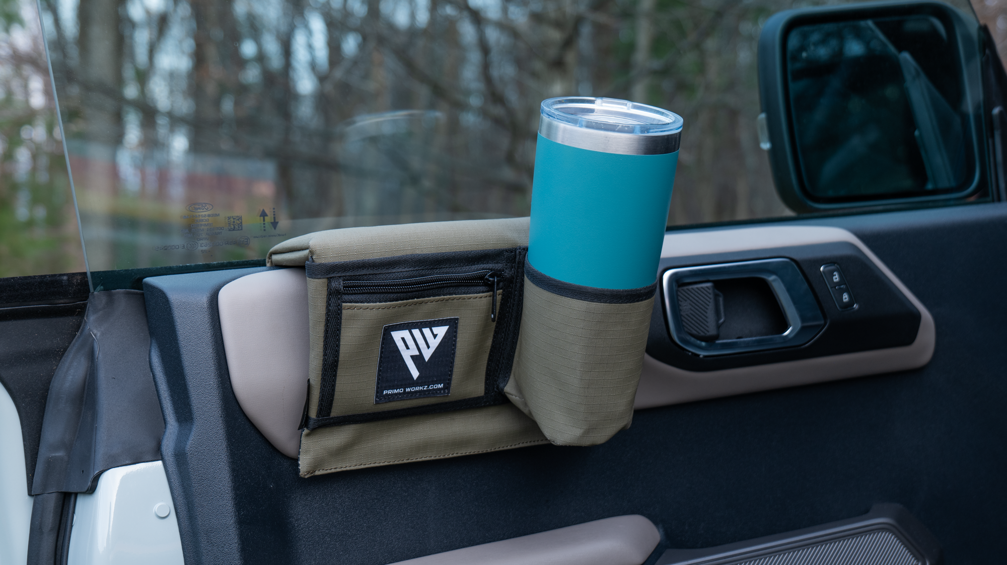 Armrest - with Cupholder - OD Green Ripstop - Driver Side