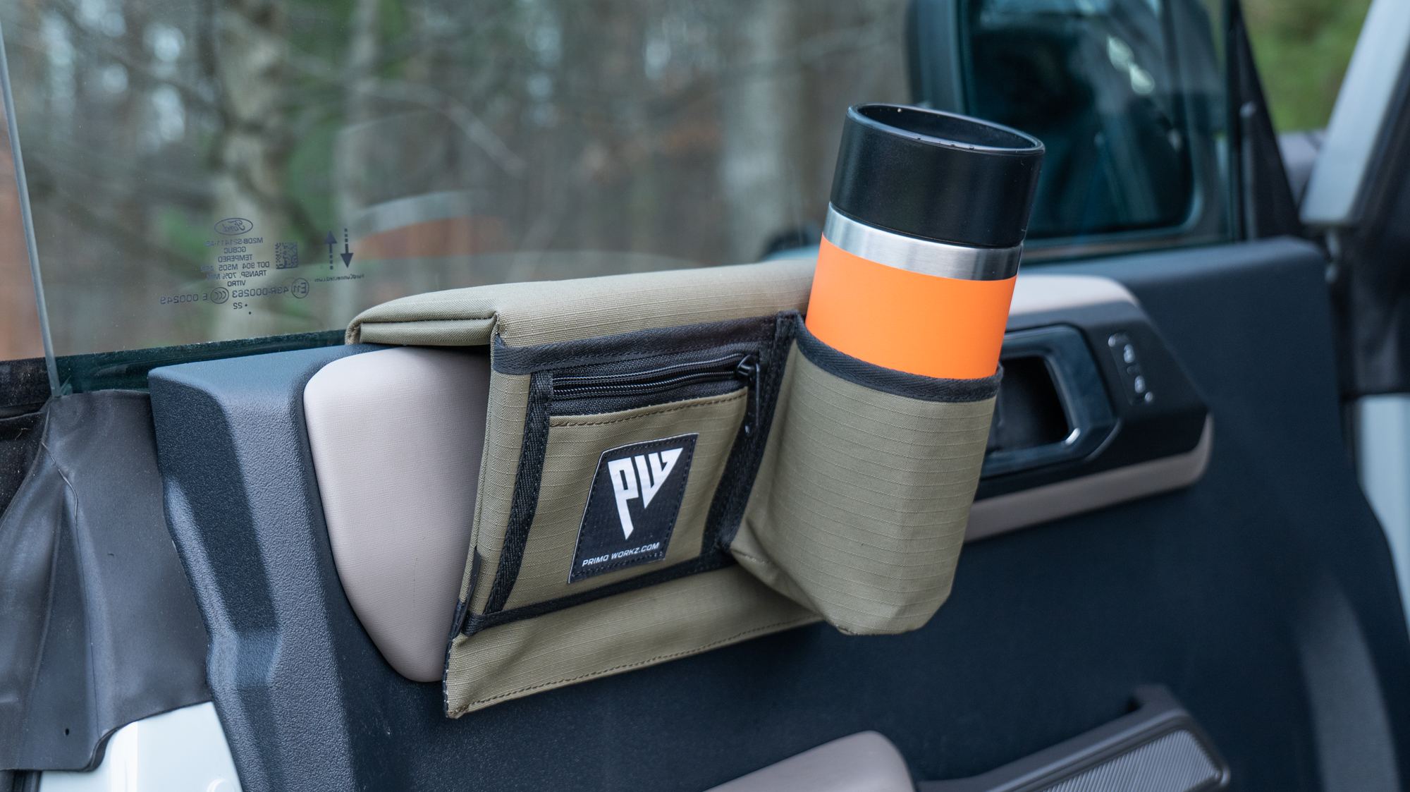 Armrest - with Cupholder - OD Green Ripstop - Driver Side