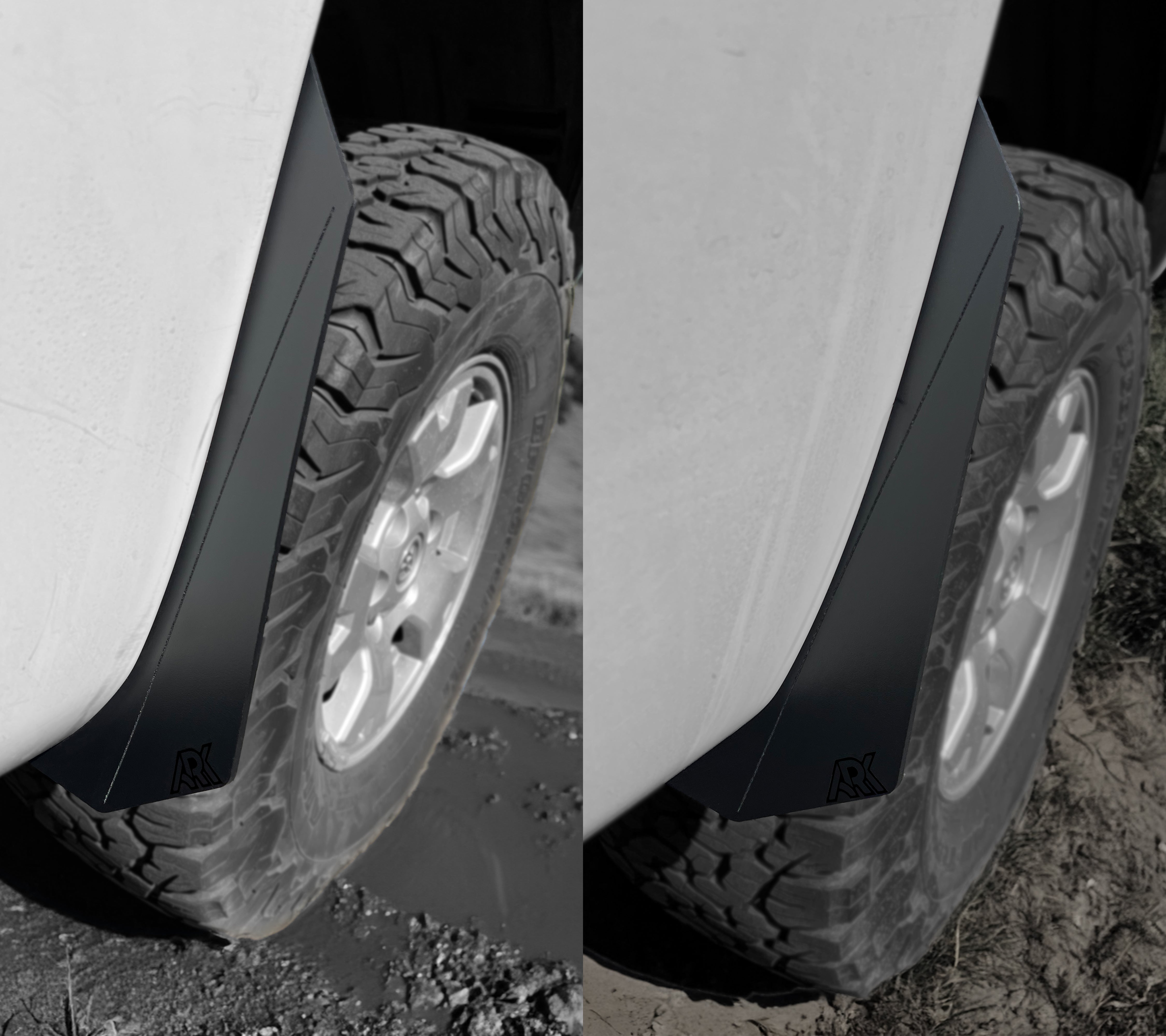 Ark Splash Guards TriXpoly Micro Flares for 2005–2015 Toyota Tacoma