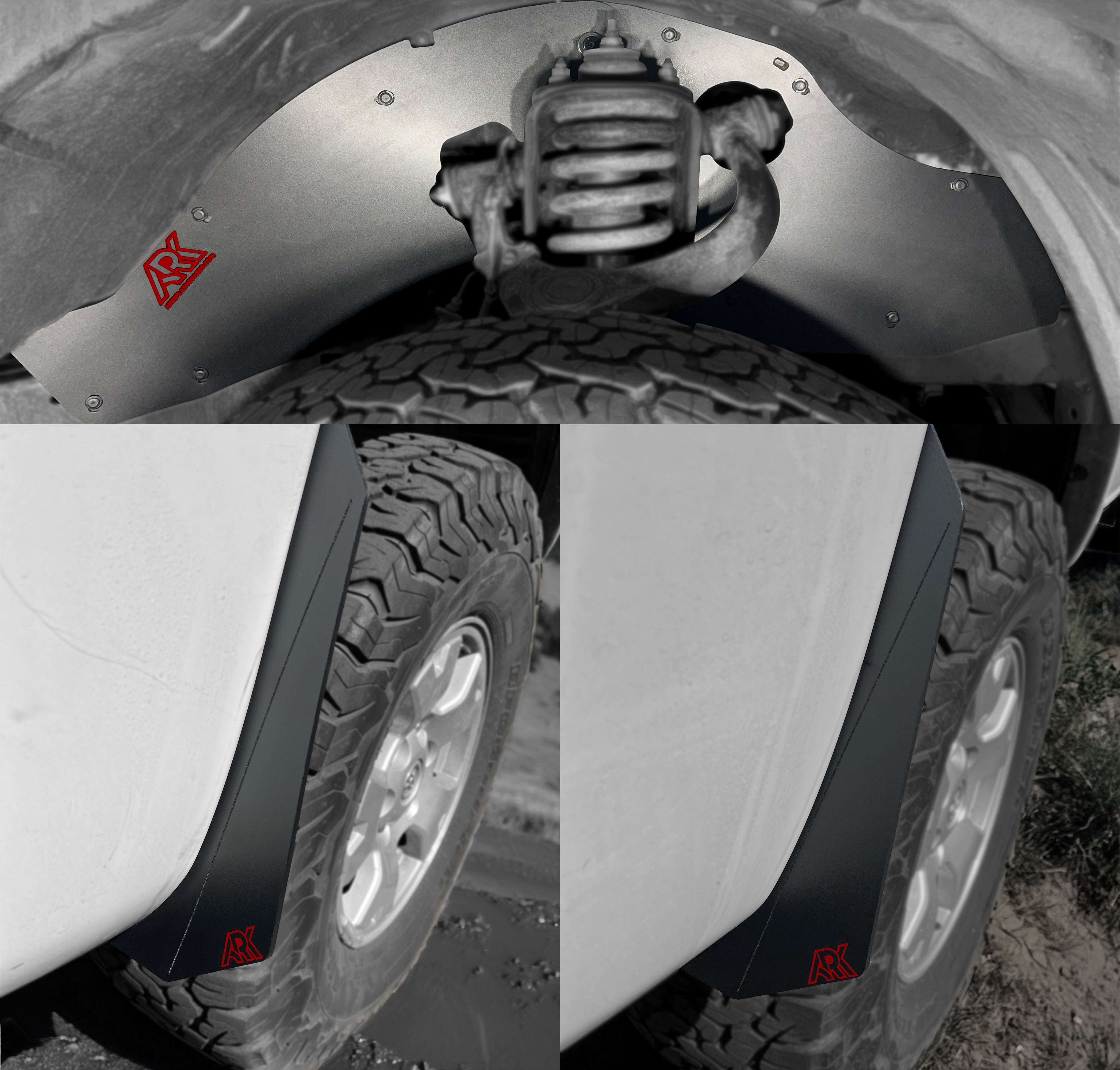 Ark Splash Guards TriXpoly Bundle for 2005–2015 Toyota Tacoma