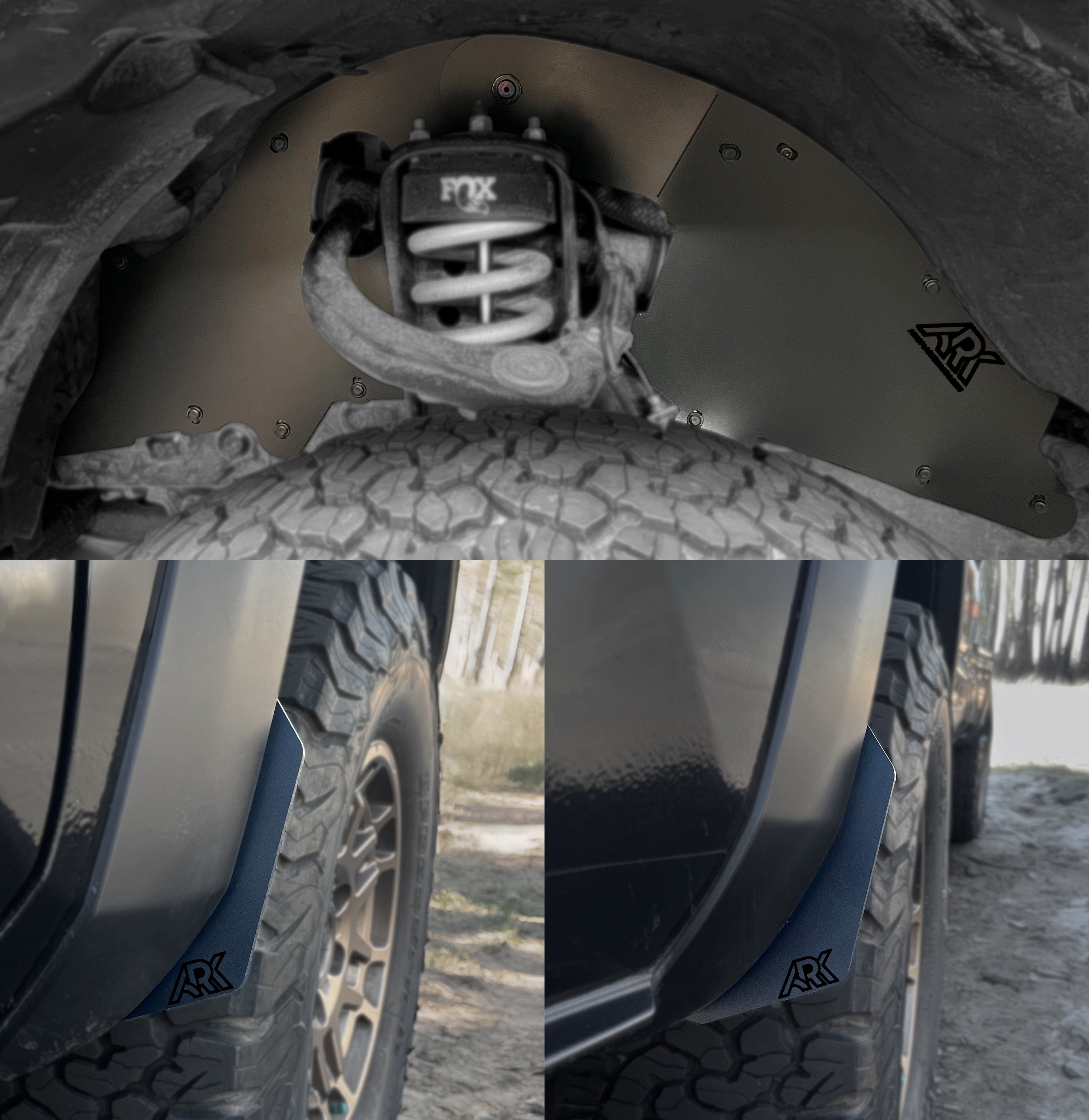 Ark Splash Guards TriXpoly Splash Guards & Mudflap Micros for 2016–2023 Toyota Tacoma