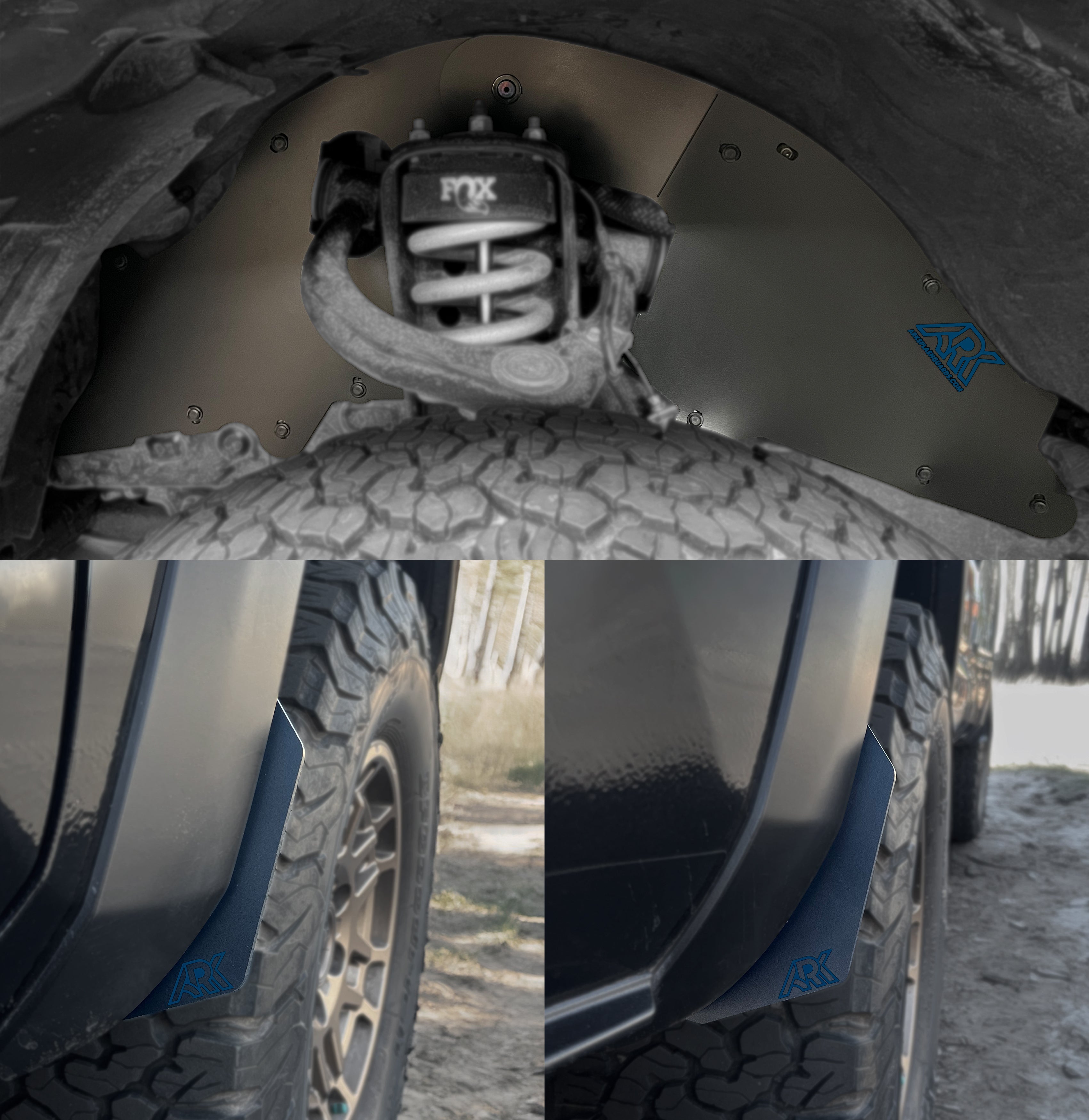 Ark Splash Guards TriXpoly Bundle for 2016–2023 Toyota Tacoma