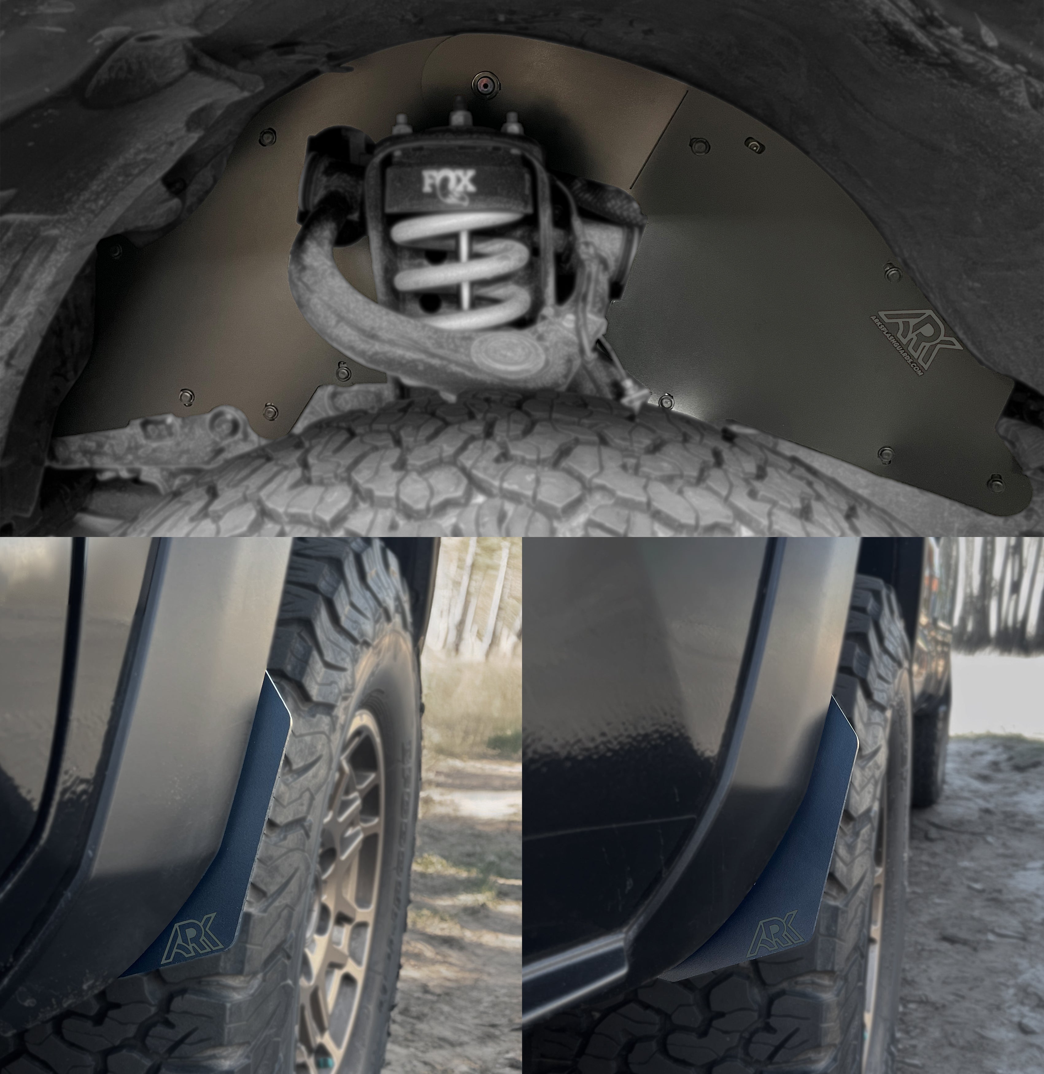 Ark Splash Guards TriXpoly Bundle for 2016–2023 Toyota Tacoma