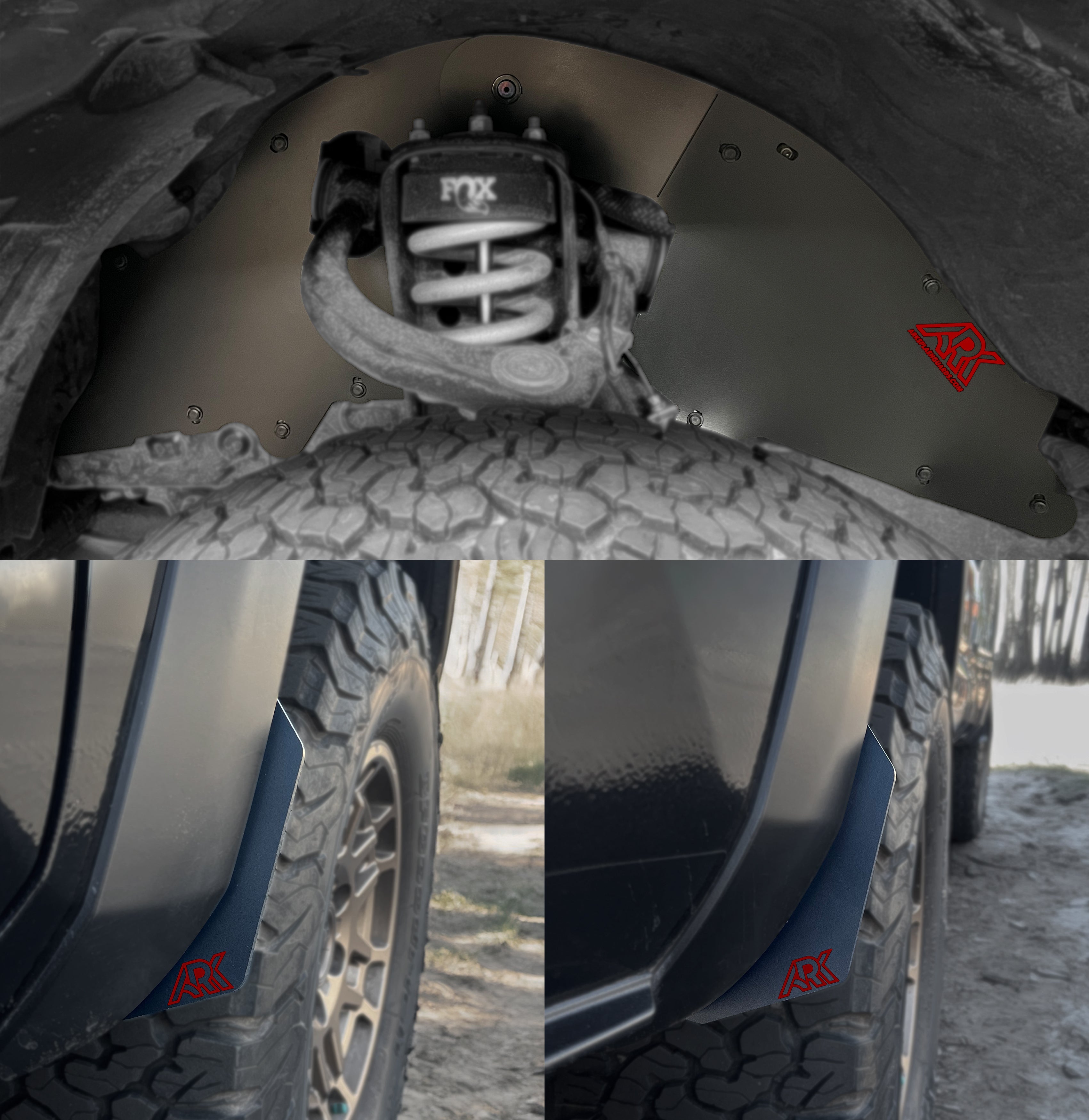 Ark Splash Guards TriXpoly Splash Guards & Mudflap Micros for 2016–2023 Toyota Tacoma