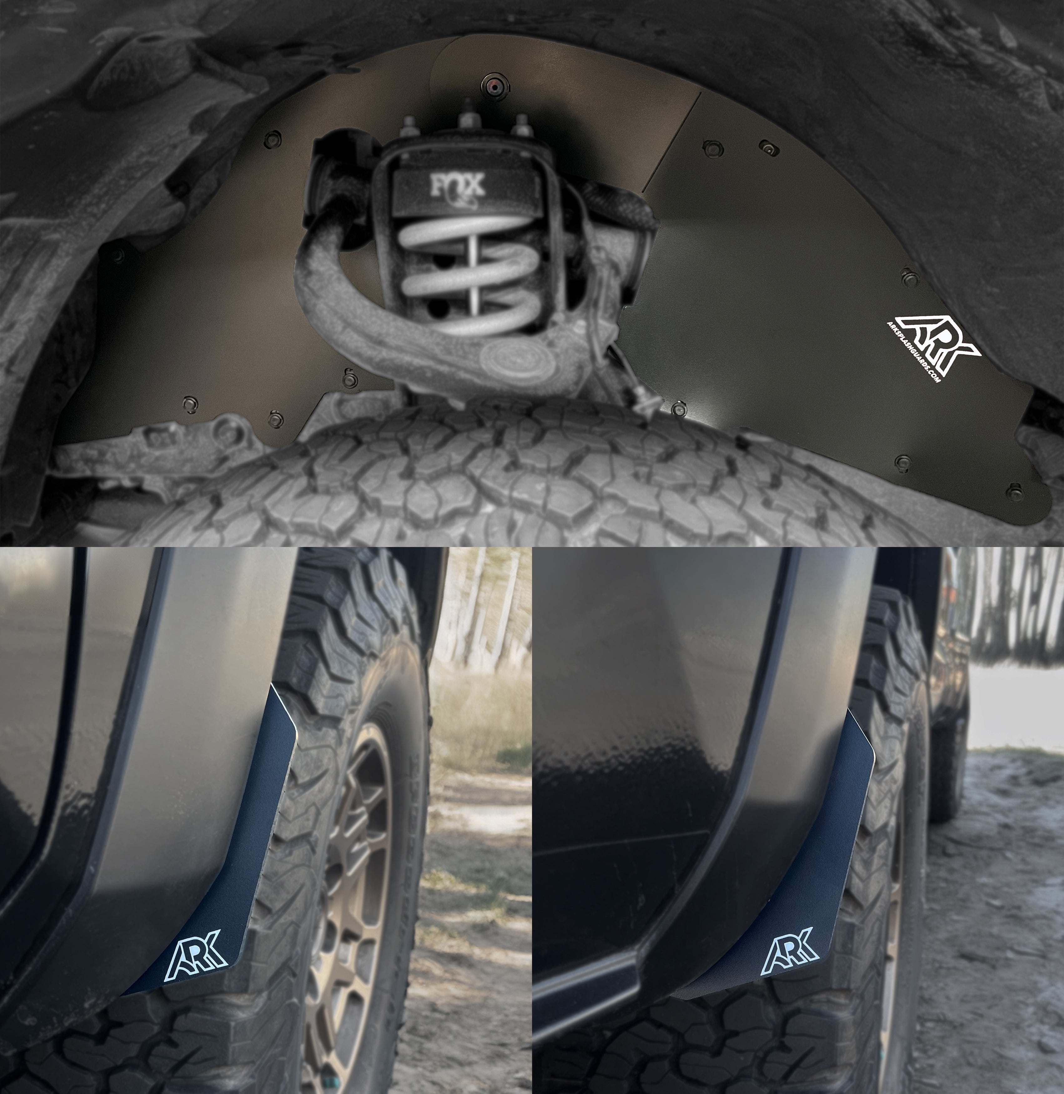 Ark Splash Guards TriXpoly Splash Guards & Mudflap Micros for 2016–2023 Toyota Tacoma