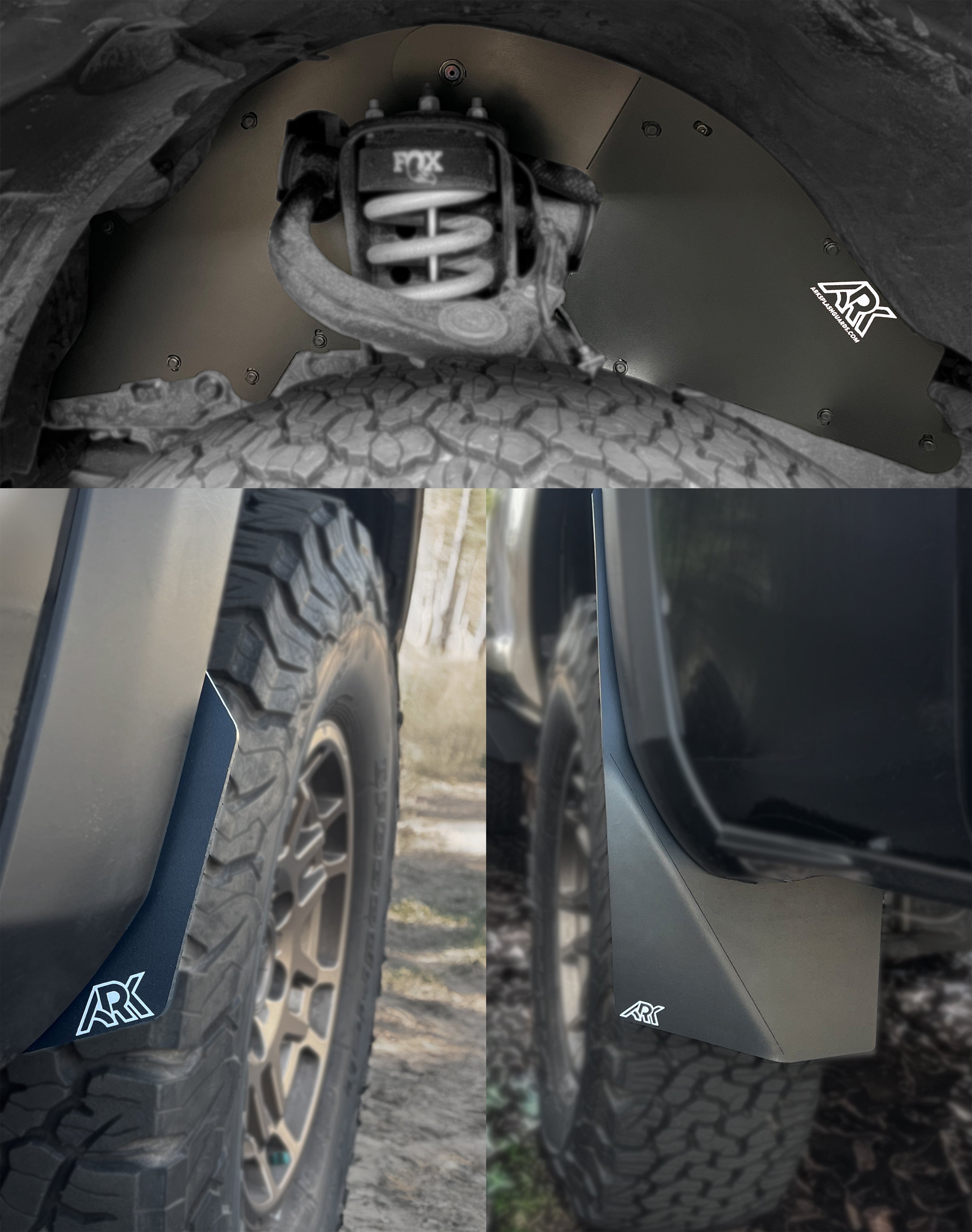 Ark Splash Guards TriXpoly Splash Guards & Mudflap Micros for 2016–2023 Toyota Tacoma