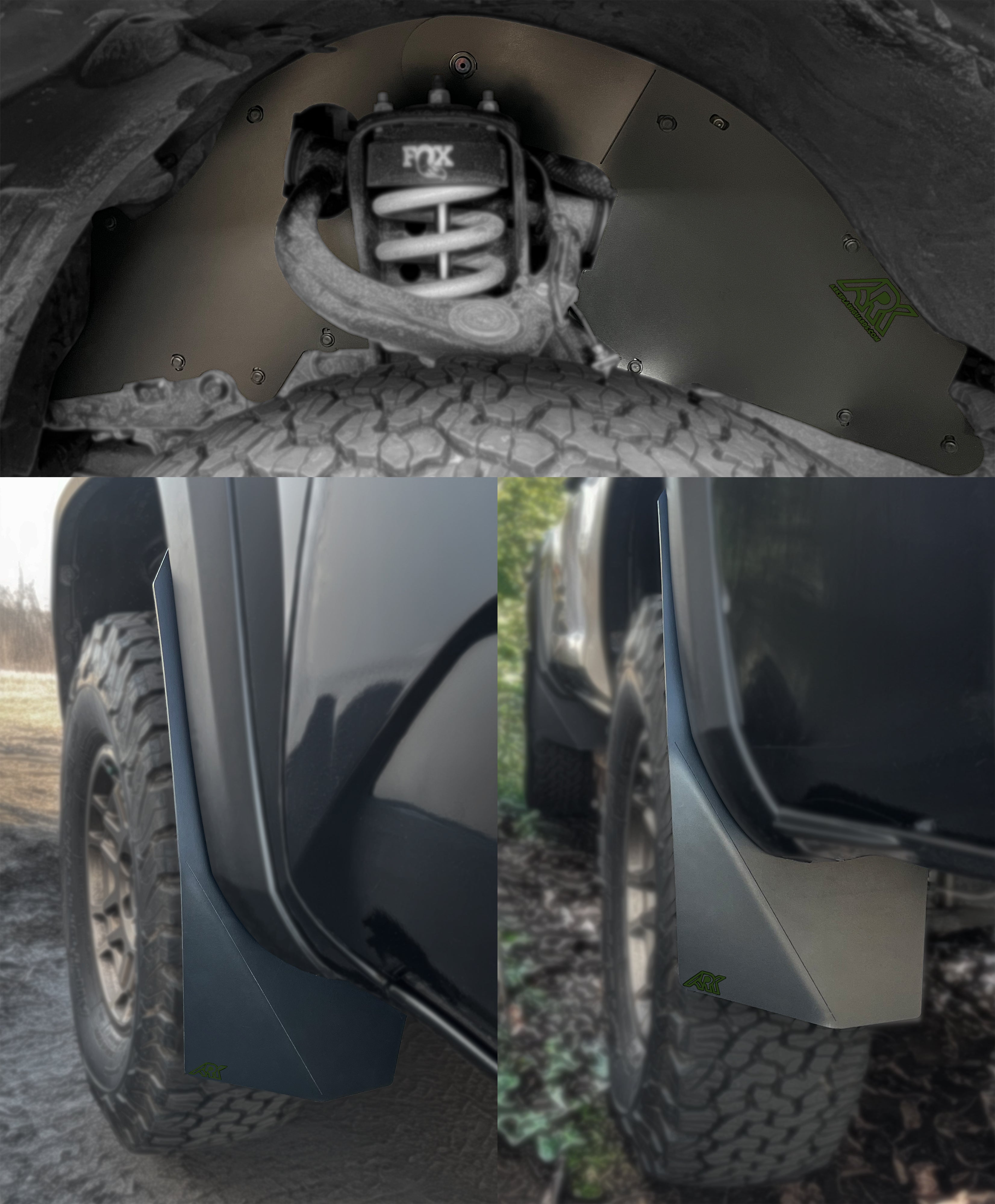 Ark Splash Guards TriXpoly Splash Guards & Mudflap Micros for 2016–2023 Toyota Tacoma