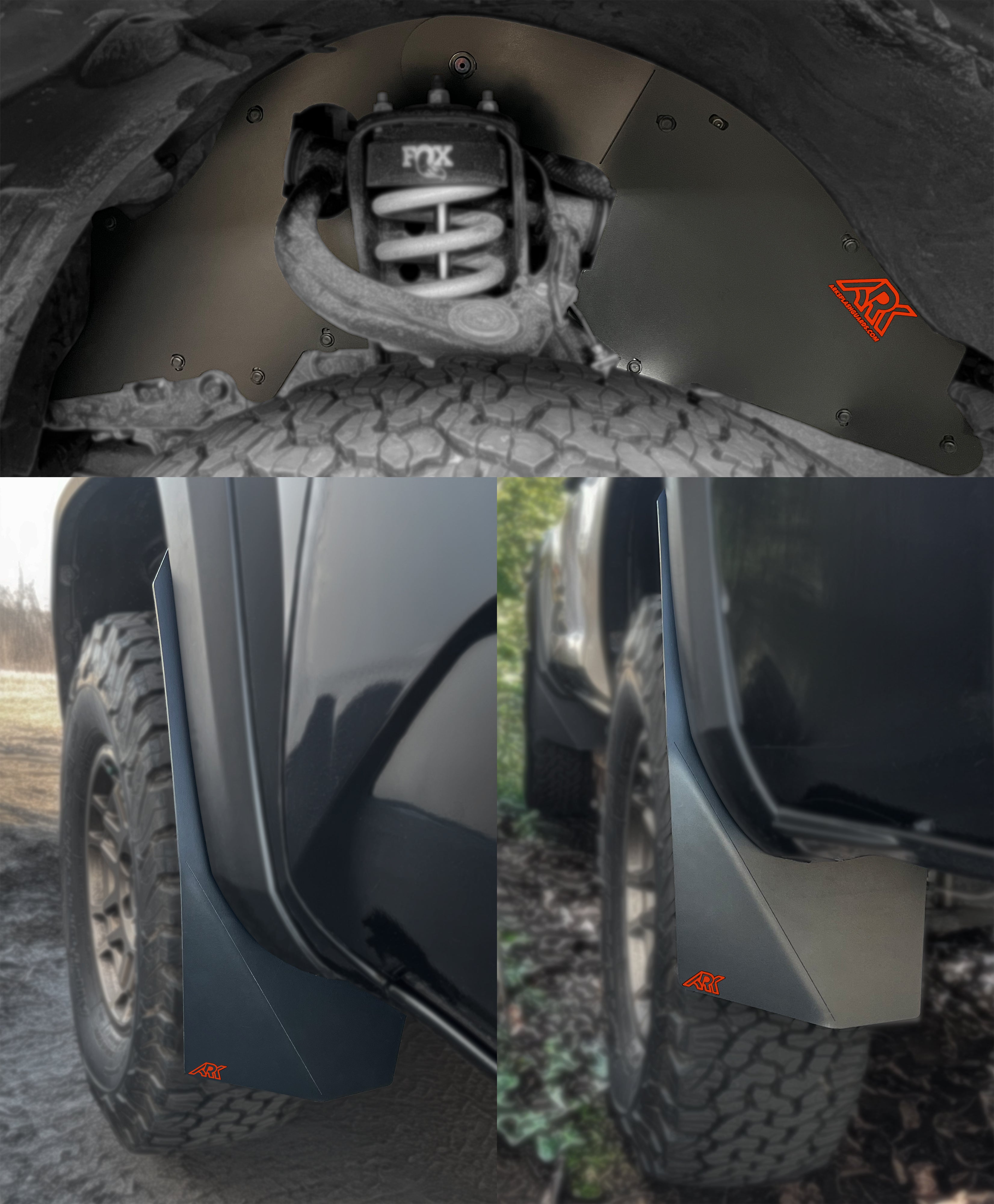 Ark Splash Guards TriXpoly Splash Guards & Mudflap Micros for 2016–2023 Toyota Tacoma
