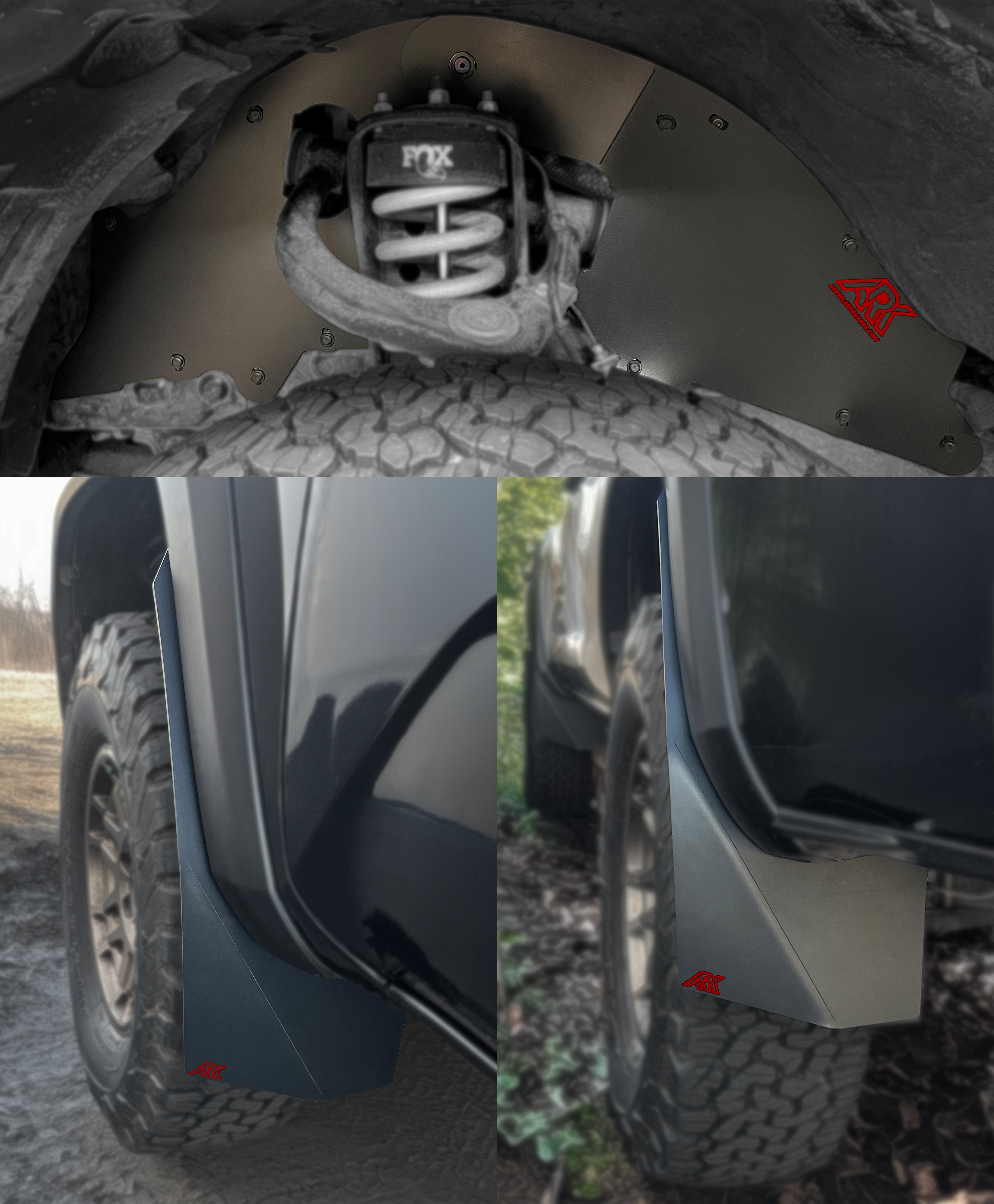 Ark Splash Guards TriXpoly Splash Guards & Mudflap Micros for 2016–2023 Toyota Tacoma