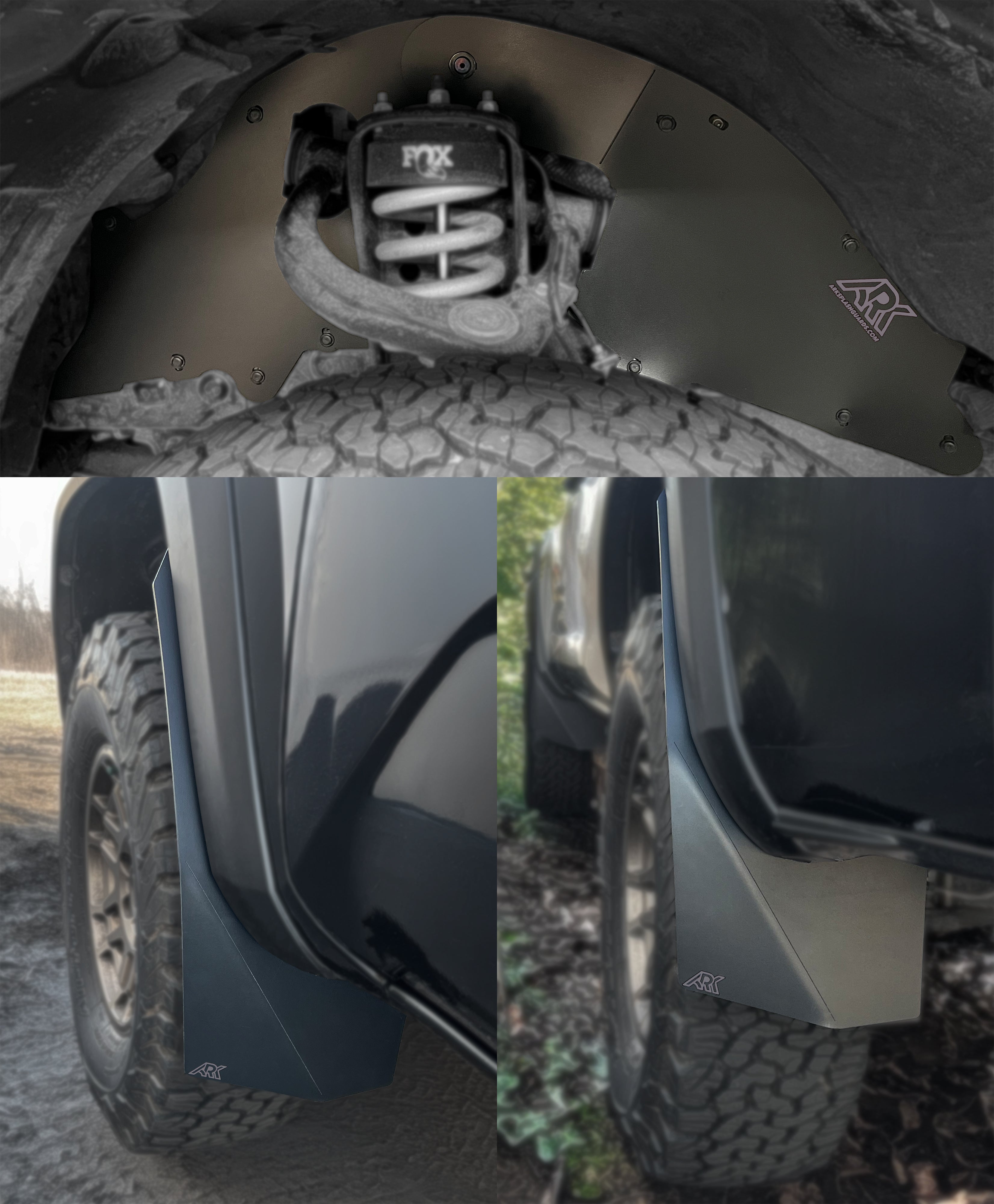 Ark Splash Guards TriXpoly Splash Guards & Mudflap Micros for 2016–2023 Toyota Tacoma