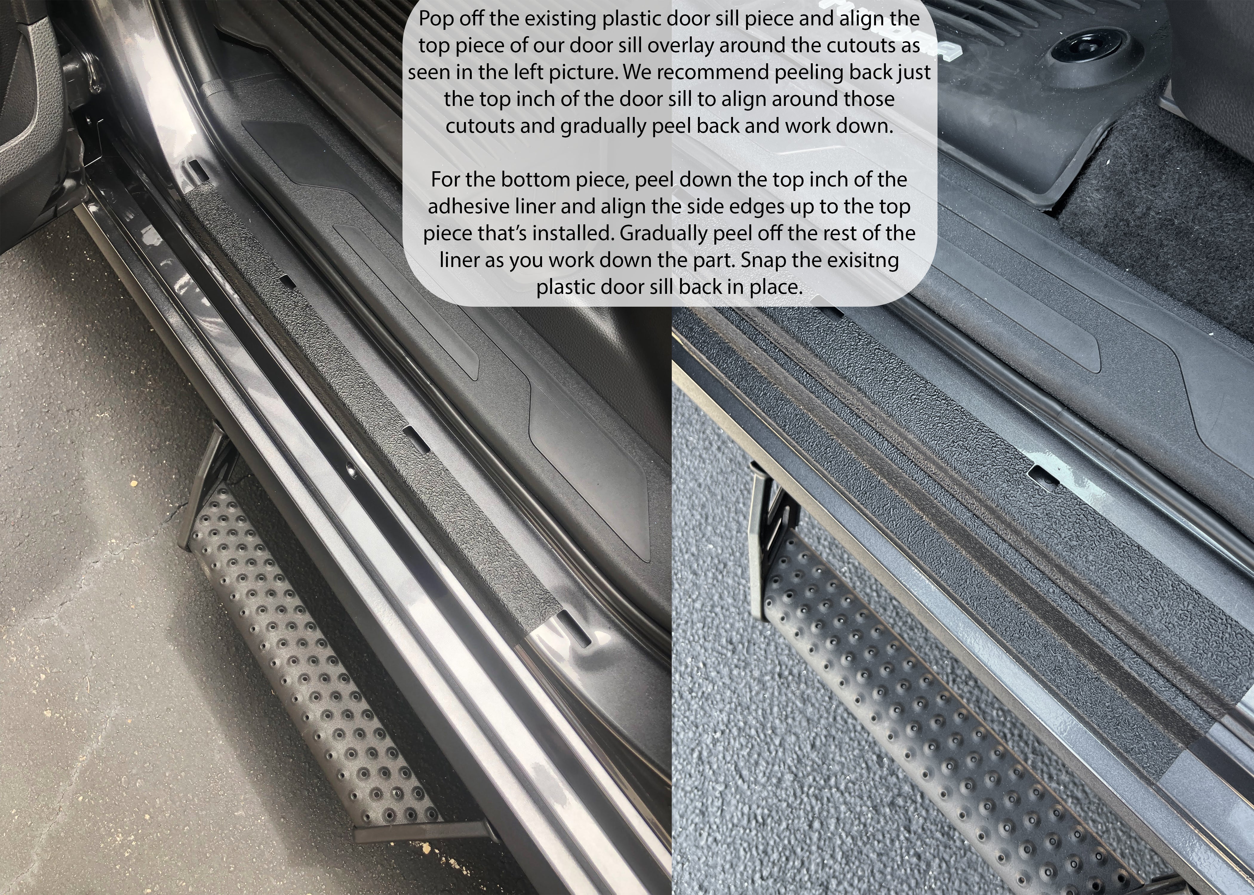 Door Sill Protection Overlays Fits 2022-2025 Toyota Tundra